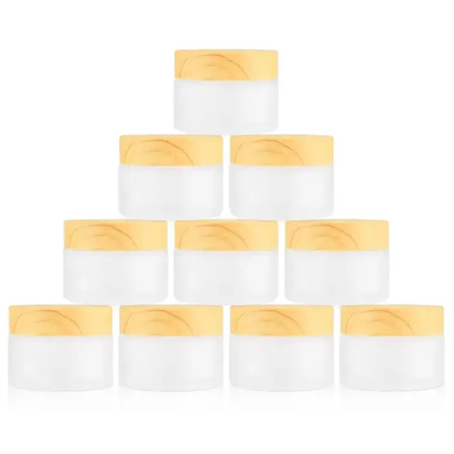 Frosted Glass Cosmetic Jars