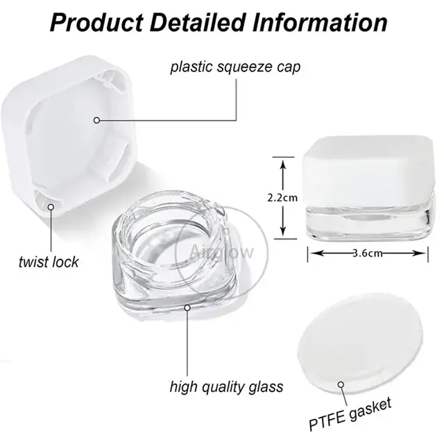 Square Glass Lip Balm Pots view 2