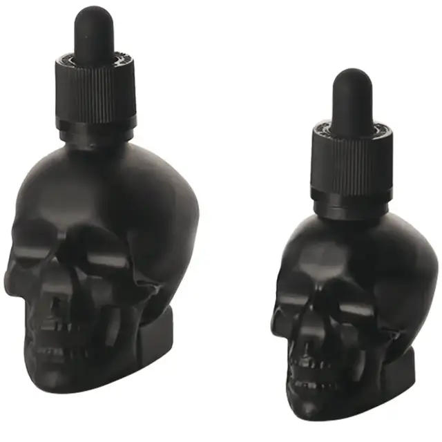 Skull-Shaped Glass Dropper Bottles