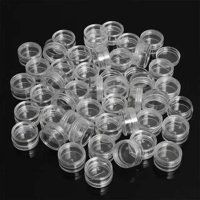 Clear Mini Cosmetic Jars