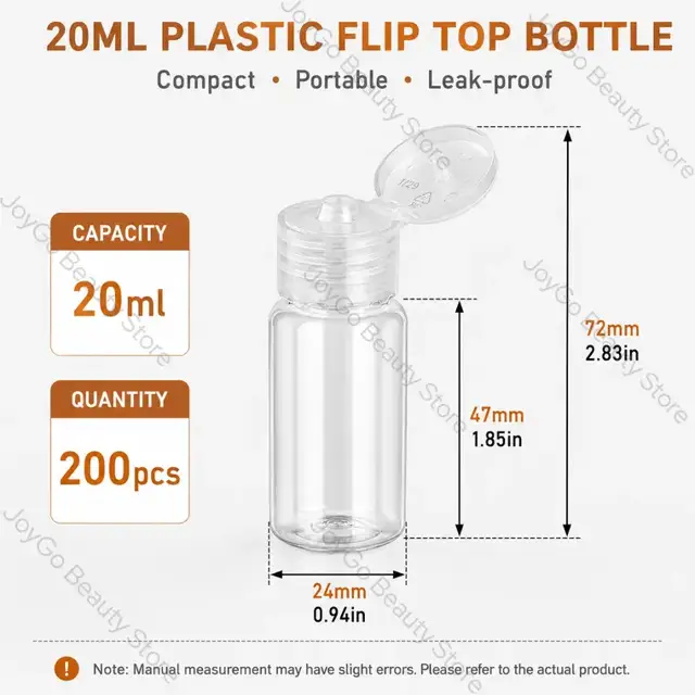 Flip-Top Plastic Squeeze Bottles view 2