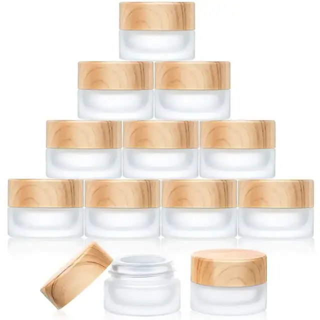 Frosted Glass Cosmetic Jars