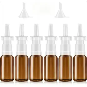 Amber Plastic Pump Bottles