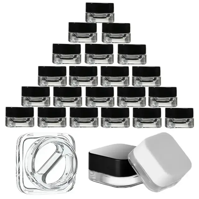 Square Glass Lip Balm Pots