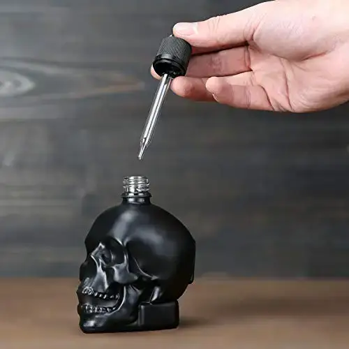 Skull-Shaped Glass Dropper Bottles view 2