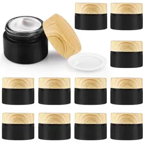 Frosted Glass Cosmetic Jars