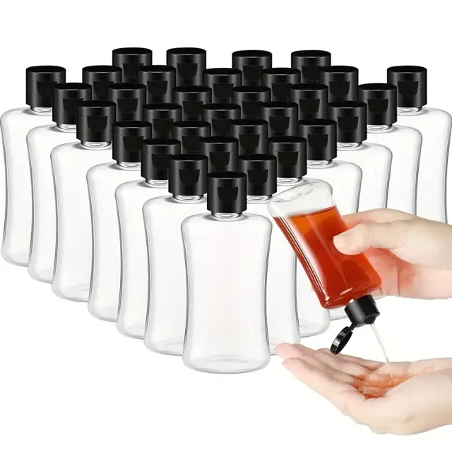 Flip-Top Plastic Squeeze Bottles
