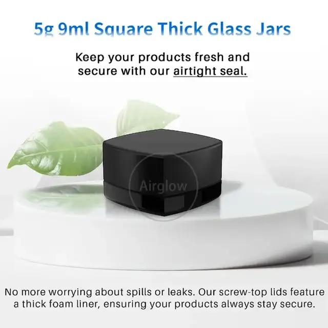 Square Glass Cosmetic Jars view 2