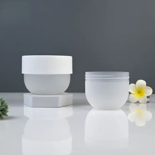 Frosted Plastic Cosmetic Jars view 2