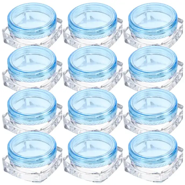 Square Plastic Cosmetic Jars