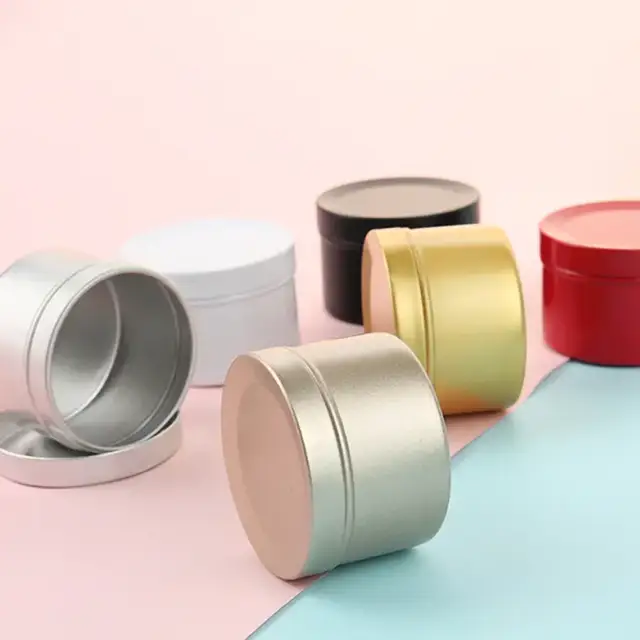 Aluminum cosmetic tins view 4