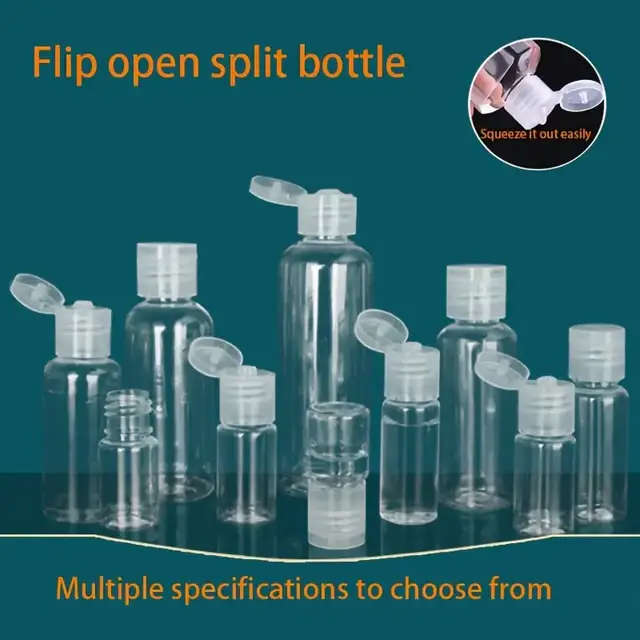 Flip-Top Plastic Squeeze Bottles