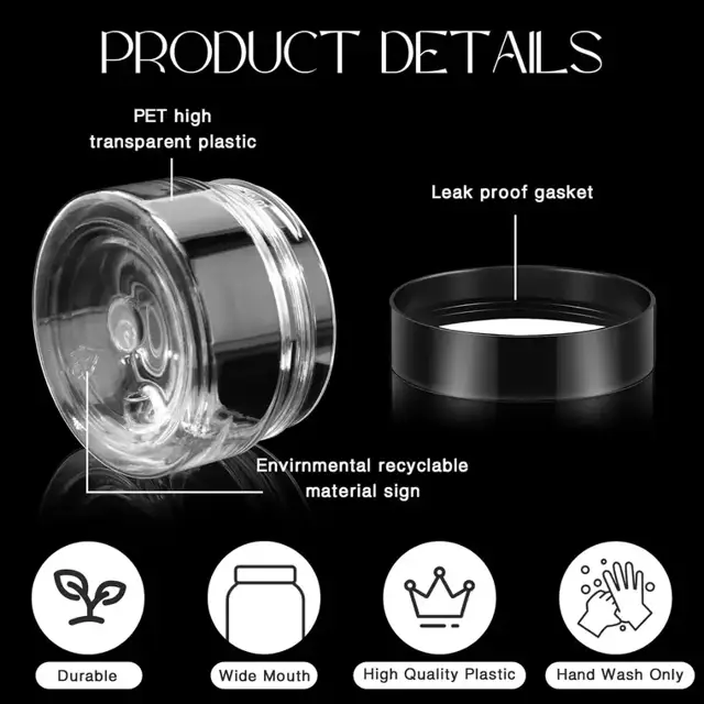 Plastic Cosmetic Jars view 2