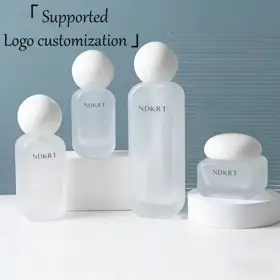 Frosted Glass Cosmetic Jars view 1