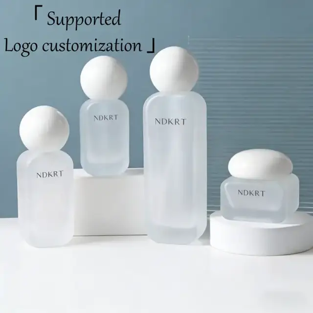 Frosted Glass Cosmetic Jars