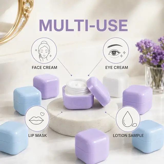 Square Plastic Cosmetic Jars view 2