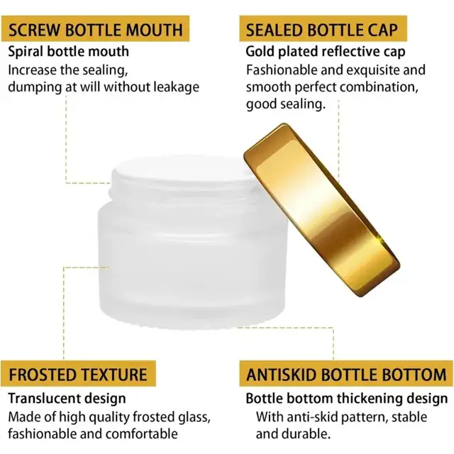 Frosted Glass Cosmetic Jars view 2