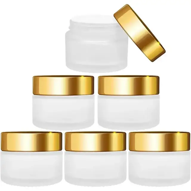 Frosted Glass Cosmetic Jars