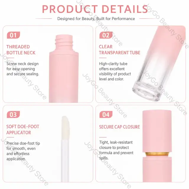 Gradient lip gloss tubes view 3
