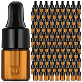 Amber Glass Dropper Bottles