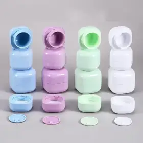 Square Plastic Cosmetic Jars