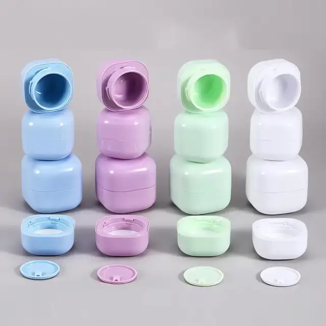 Square Plastic Cosmetic Jars
