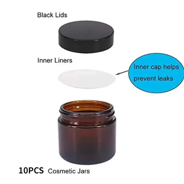 Amber Glass Lip Balm Pots view 2