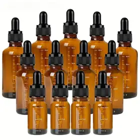 Amber Glass Dropper Bottles view 1