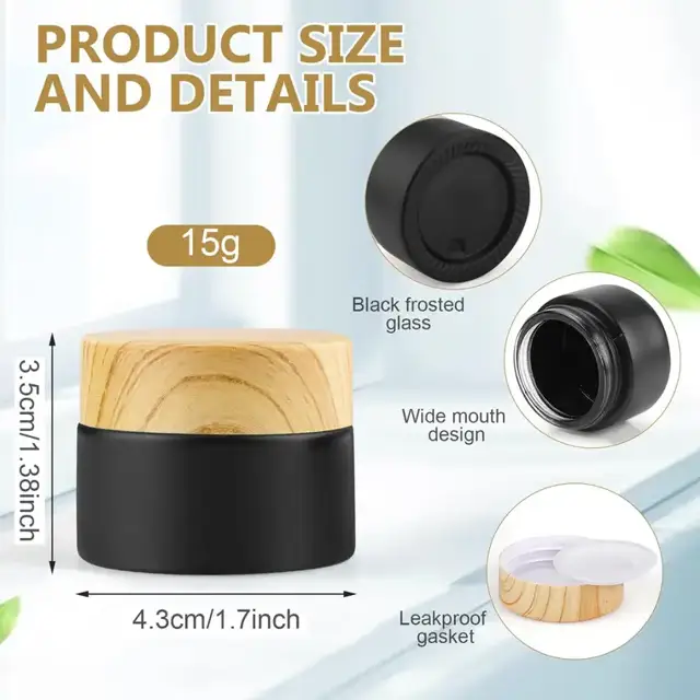 Frosted Glass Cosmetic Jars view 2