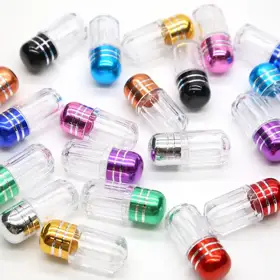 Acrylic Capsule-Shaped Bottles view 1