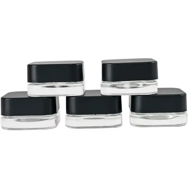 Square Glass Cosmetic Jars