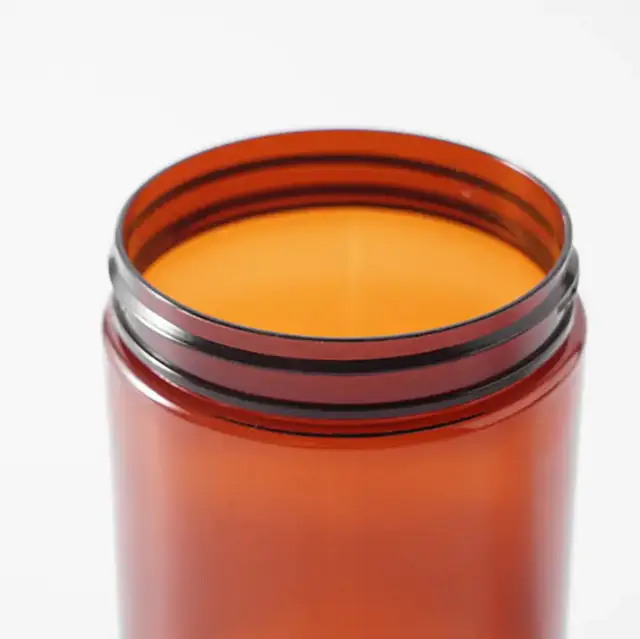 Amber Plastic Cosmetic Jars view 2