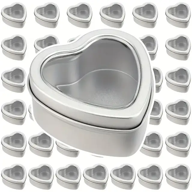 Heart-Shaped Cosmetic Jars