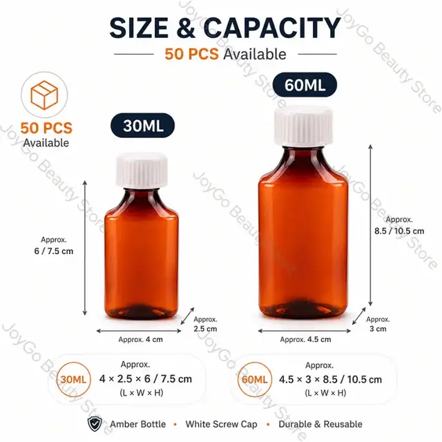 Amber Storage Bottles view 2