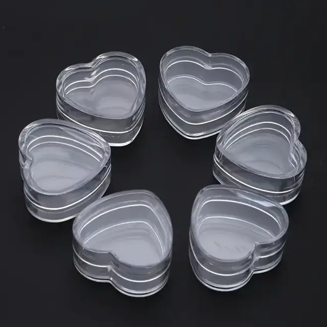 Heart-Shaped Plastic Lip Balm Pots view 2