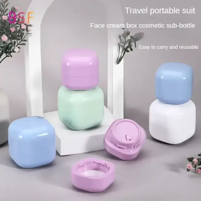 Square Plastic Cosmetic Jars view 2