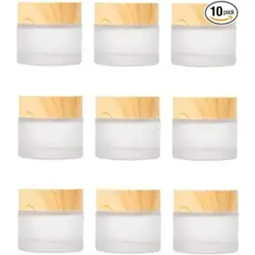 Frosted Glass Cosmetic Jars view 1