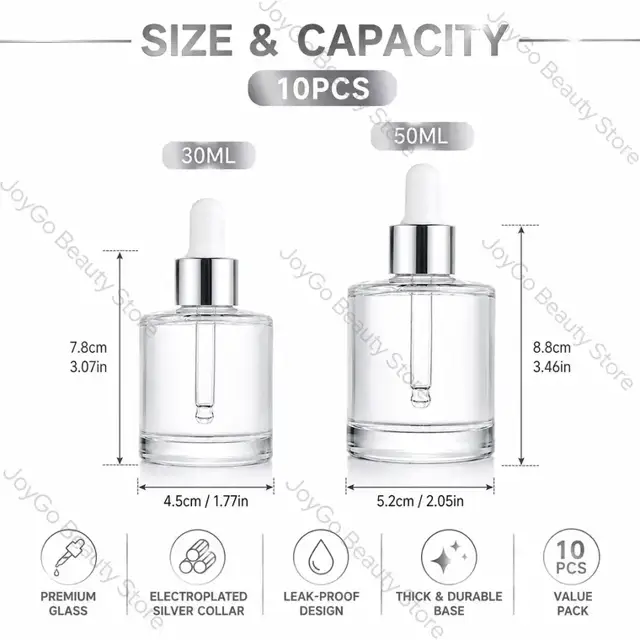 Frosted Glass Dropper Bottles view 2