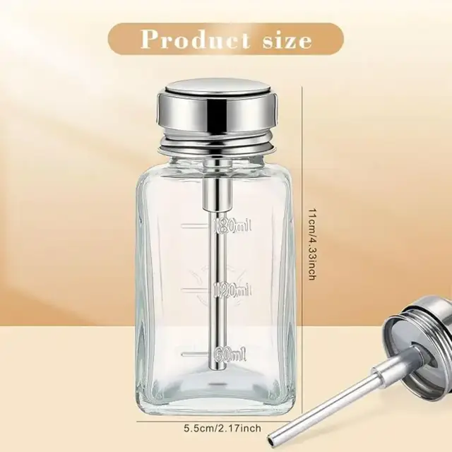 Square Glass Nail Polish Bottles view 2