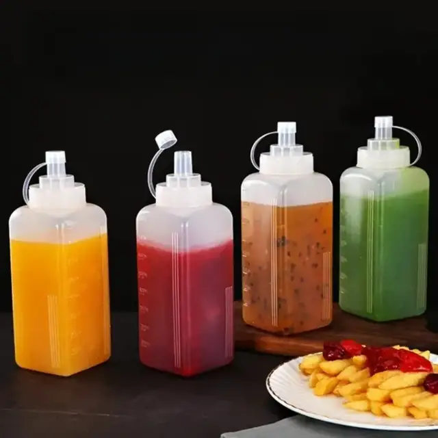 Square Plastic Dispensing Bottles