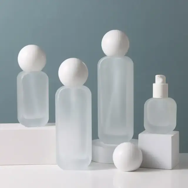 Frosted Glass Cosmetic Jars view 2