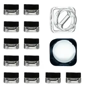 Square Glass Cosmetic Jars view 1