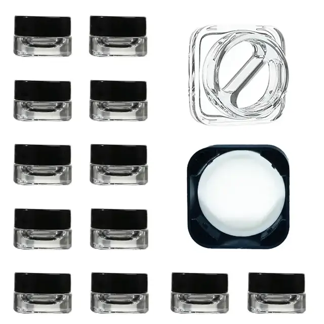 Square Glass Cosmetic Jars