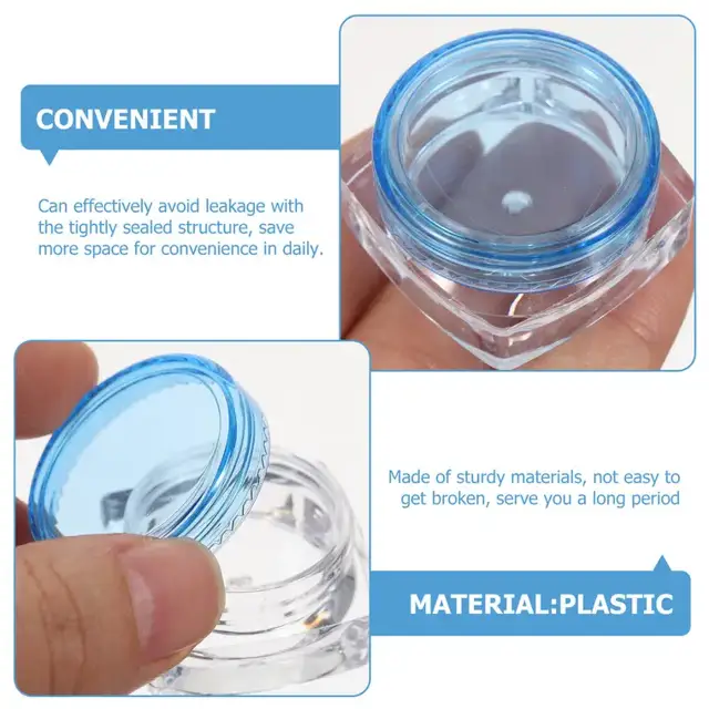 Square Plastic Cosmetic Jars view 2