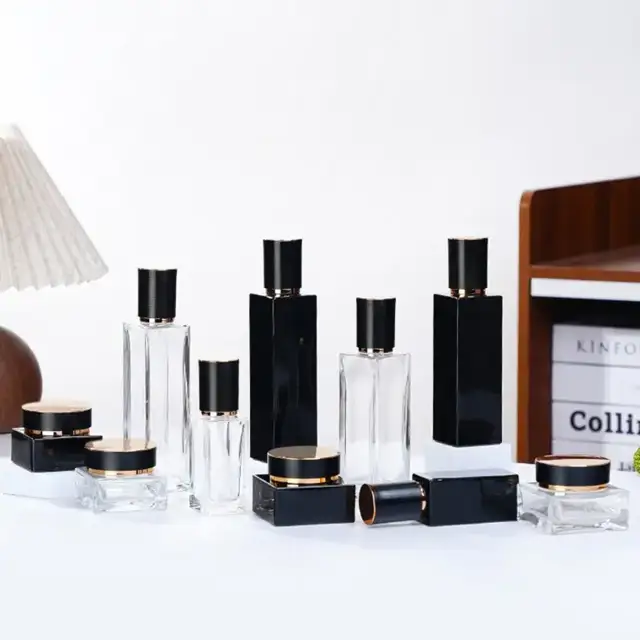 Square Glass Cosmetic Jars view 2