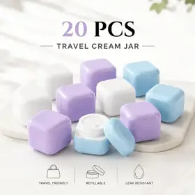 Square Plastic Cosmetic Jars view 1