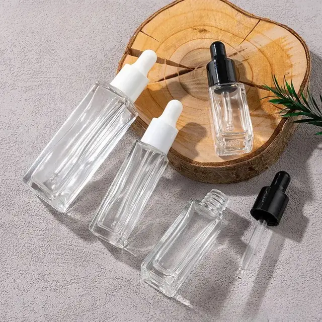 Square Glass Dropper Bottles