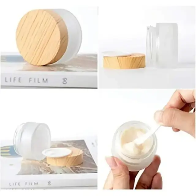 Frosted Glass Cosmetic Jars view 2
