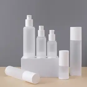Frosted Plastic Airless Pump Bottles view 1