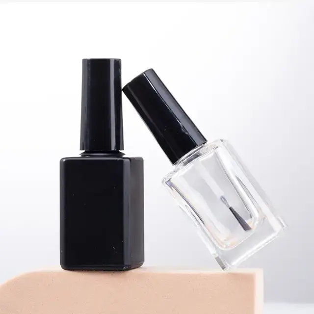 Square Glass Nail Polish Bottles view 2